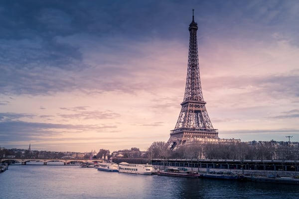Paris Eiffel Tower Sunset