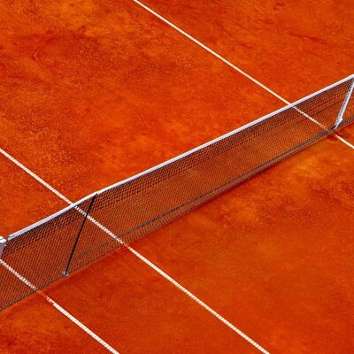 Clay tennis court net