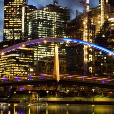 Melbourne at night