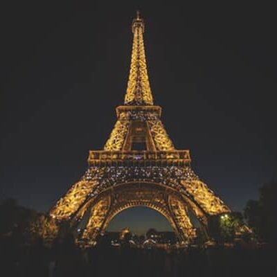 Eiffel tower at night