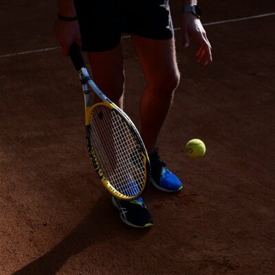 Tennis player on court