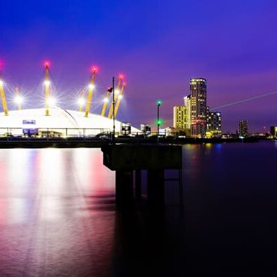 London stadium at night