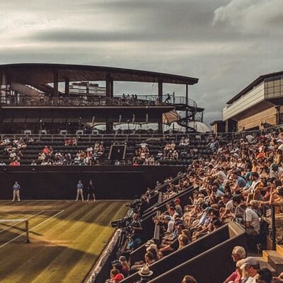 Full tennis stadium