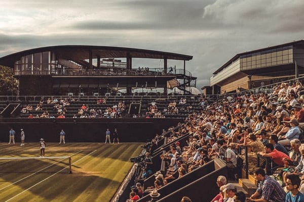 Full tennis stadium
