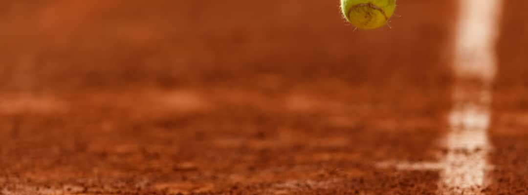 ball on clay court
